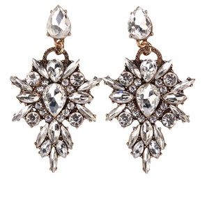Beautiful Clear Luxury Drop Earrings Royalty J